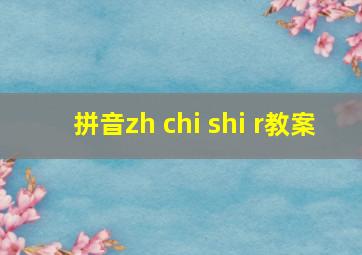 拼音zh chi shi r教案